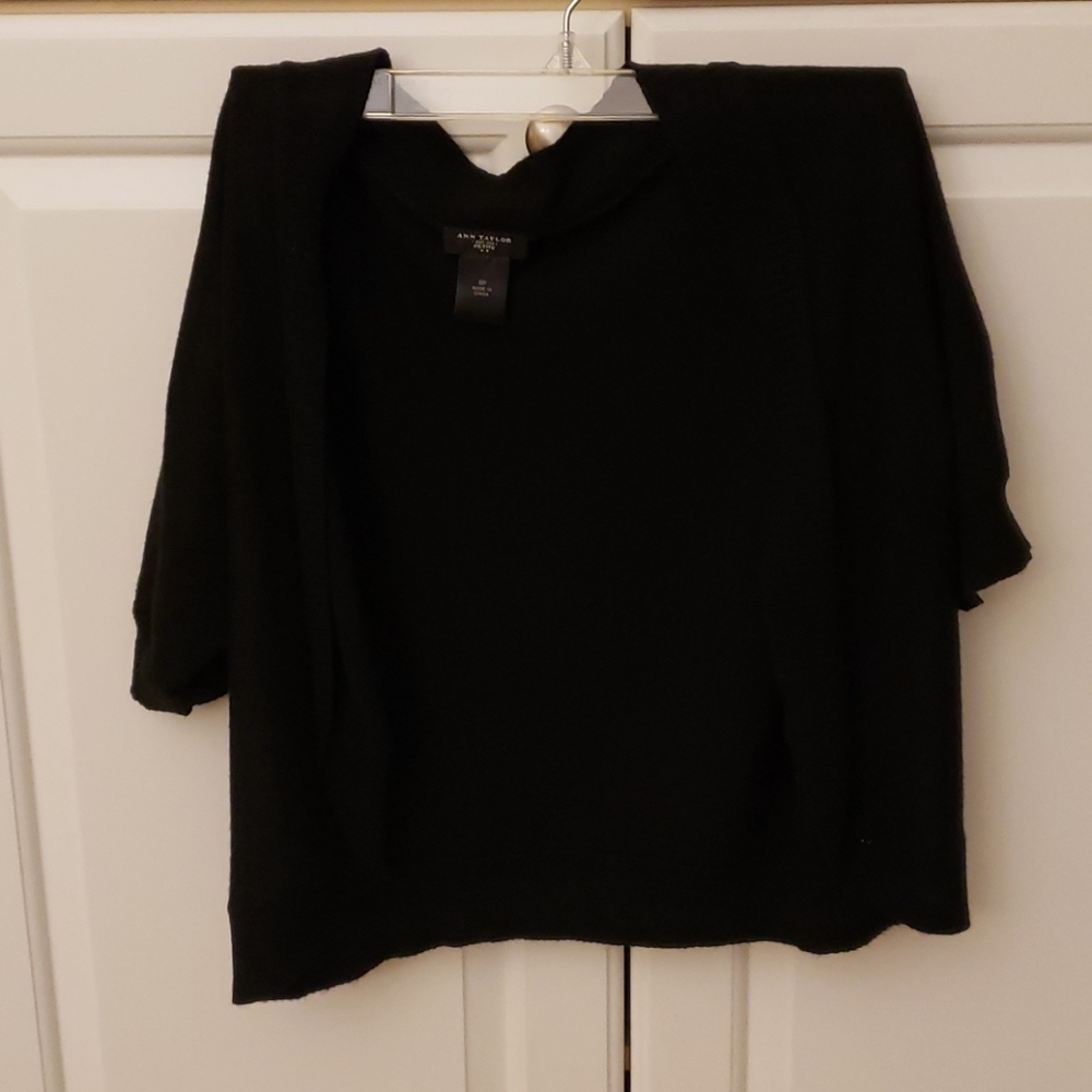Ann Taylor crop black sweater